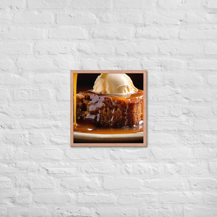 Sticky Toffee Pudding Framed poster 🤤 from Yumify.AI