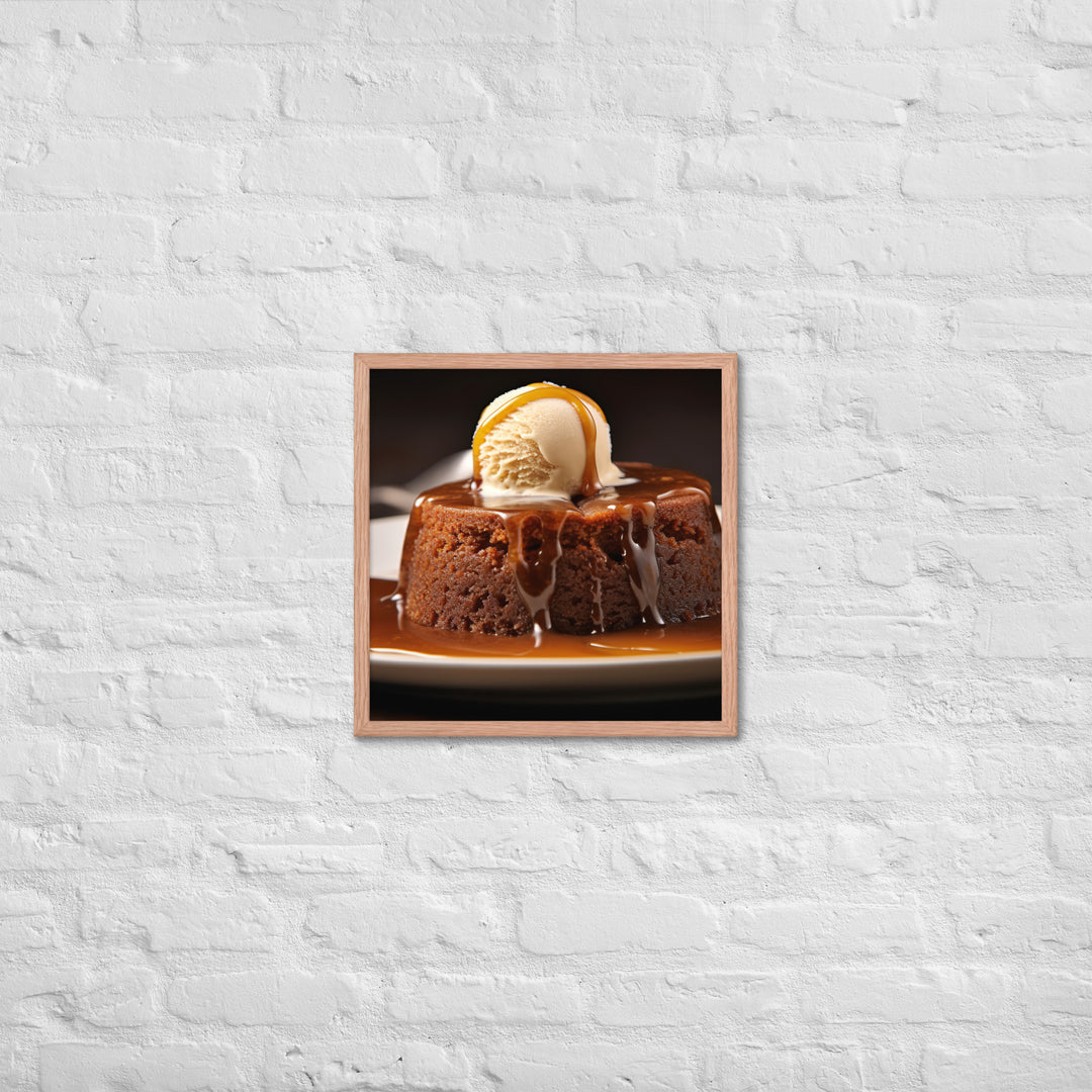 Sticky Toffee Pudding Framed poster 🤤 from Yumify.AI