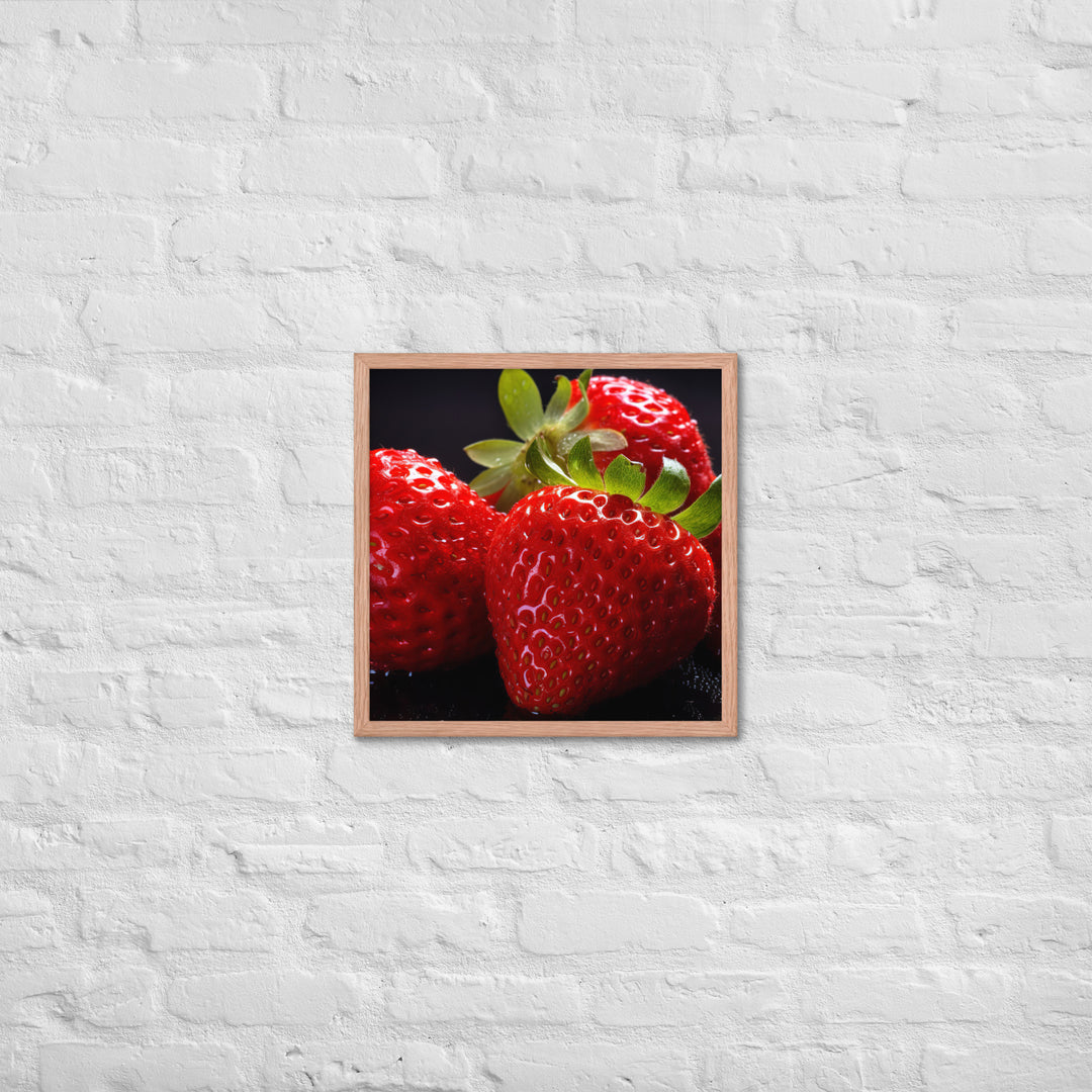 Strawberry Framed poster 🤤 from Yumify.AI