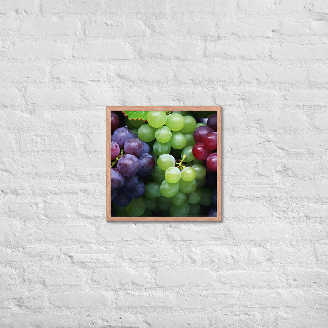 Grapes Framed poster 🤤 from Yumify.AI