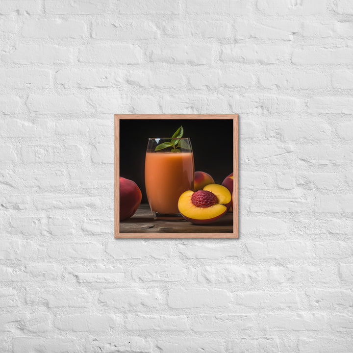 Peach Smoothie Framed poster 🤤 from Yumify.AI