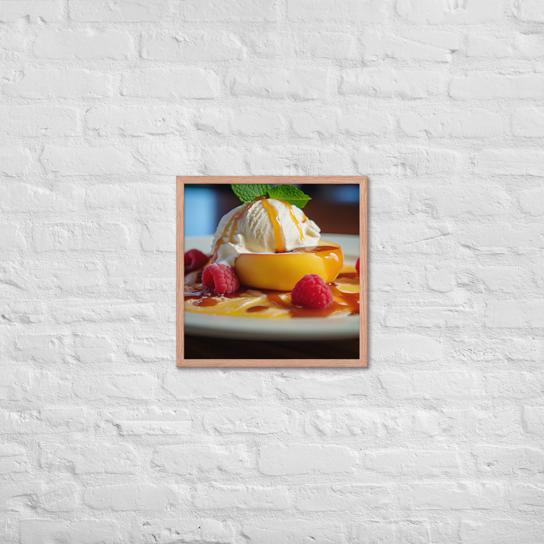 Peach Melba Framed poster 🤤 from Yumify.AI