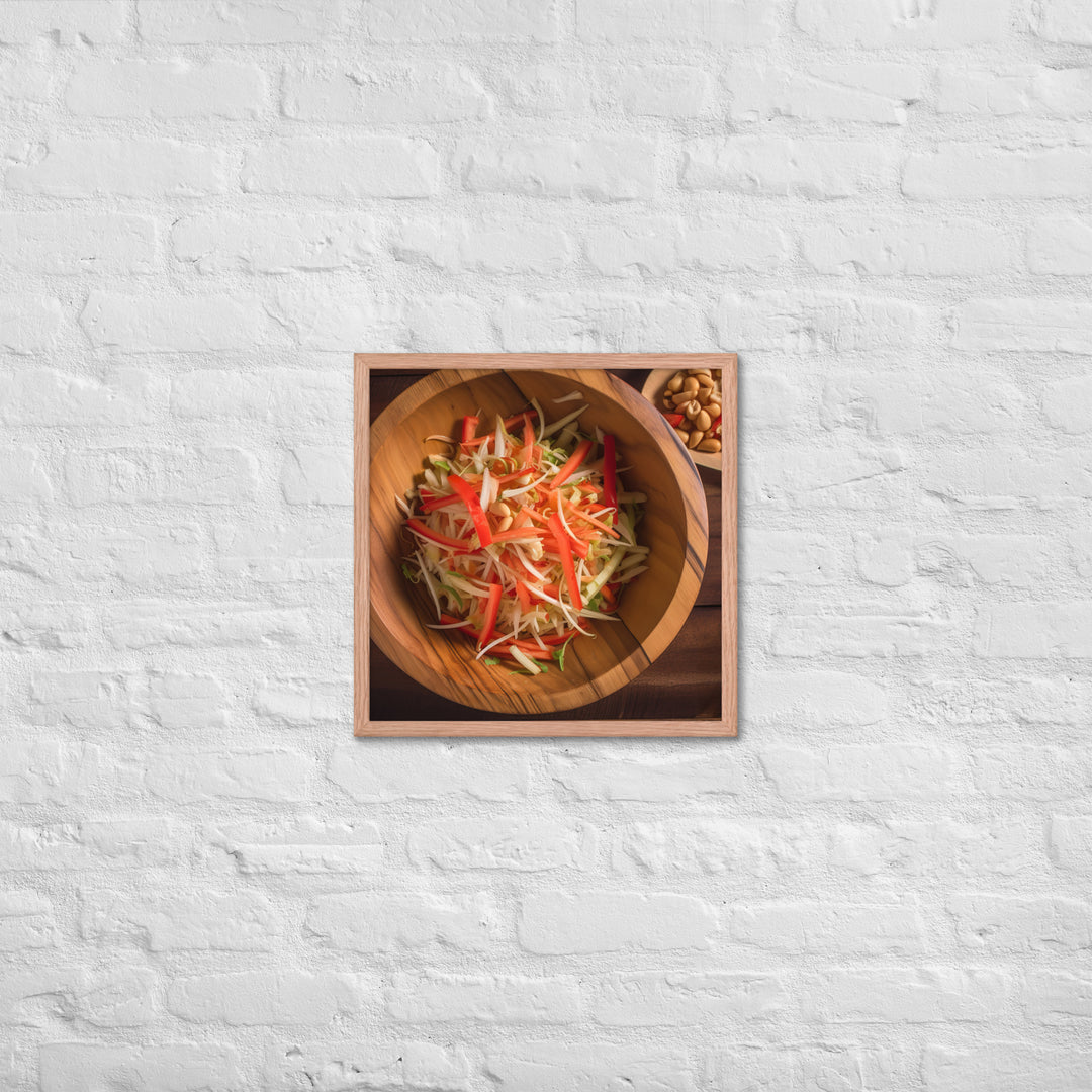 Papaya Salad Framed poster 🤤 from Yumify.AI