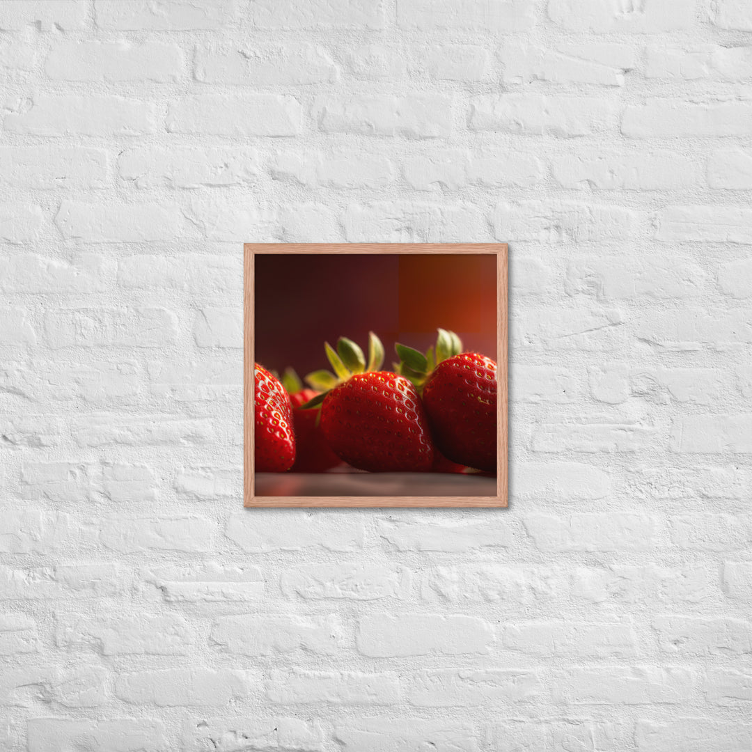 Succulent Strawberry Stack Framed poster 🤤 from Yumify.AI