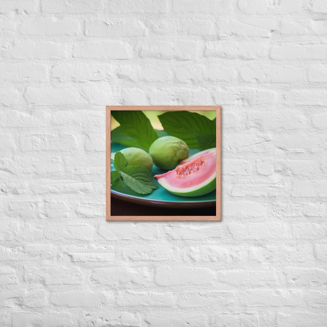 Sliced Guava Framed poster 🤤 from Yumify.AI