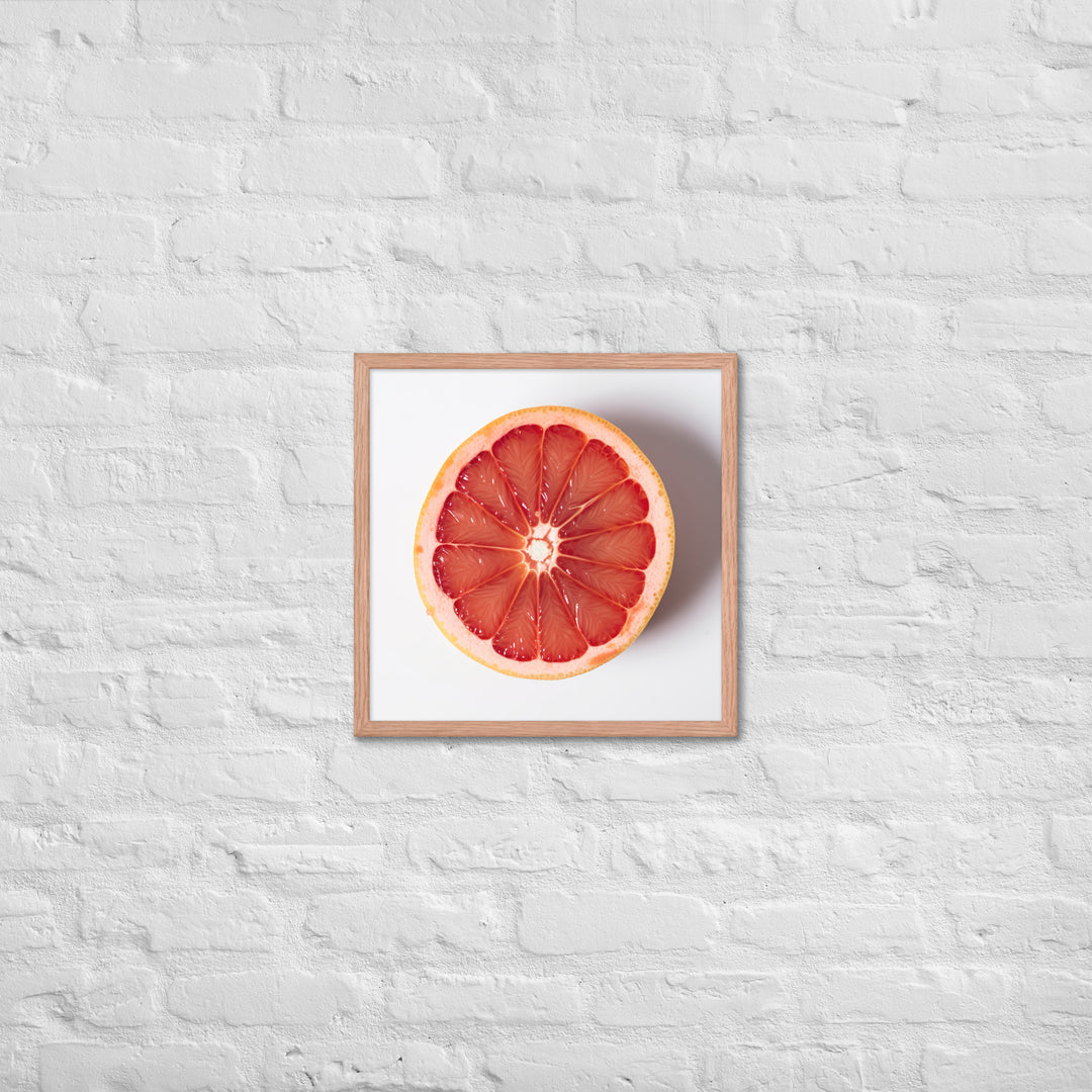 Sliced Grapefruit Framed poster 🤤 from Yumify.AI