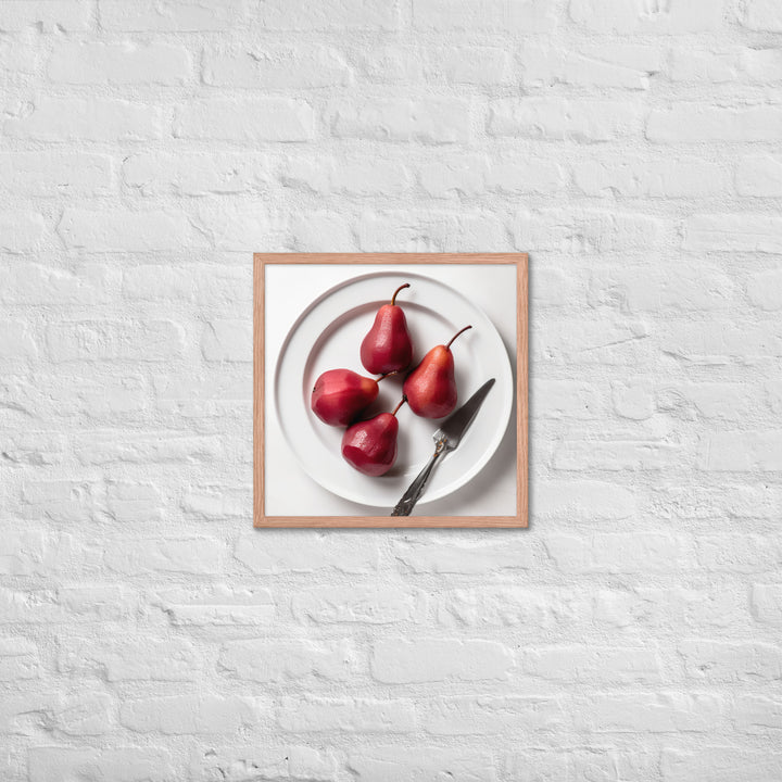 Red Anjou Pears Framed poster 🤤 from Yumify.AI