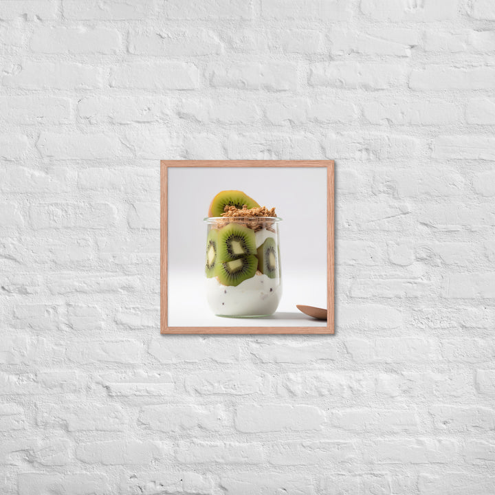 Kiwi Yogurt Parfait Framed poster 🤤 from Yumify.AI