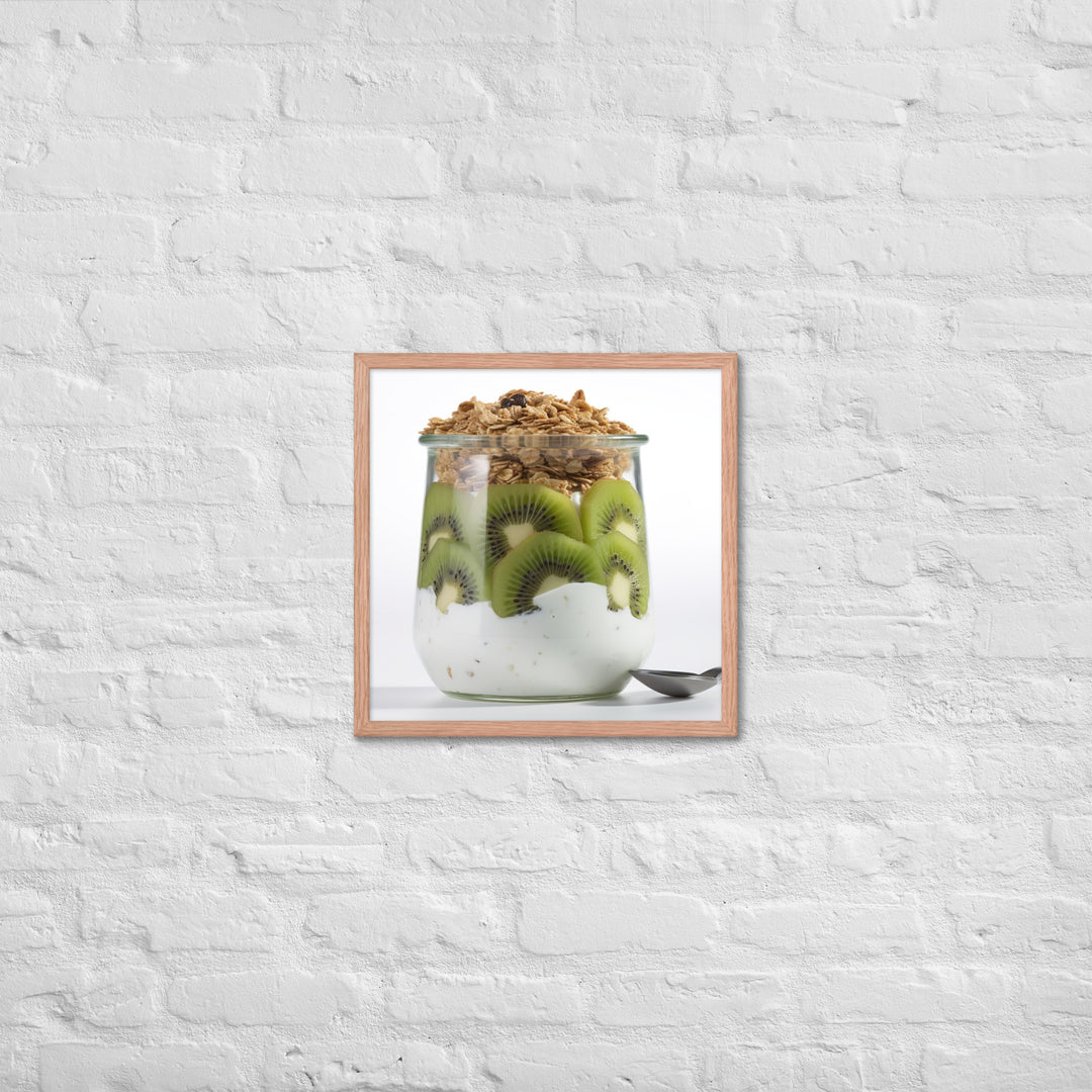 Kiwi Yogurt Parfait Framed poster 🤤 from Yumify.AI