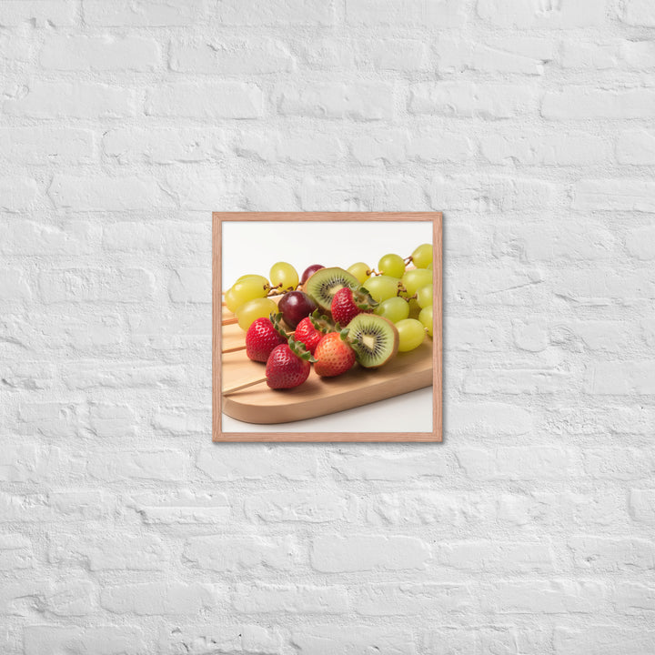 Kiwi Fruit Skewers Framed poster 🤤 from Yumify.AI