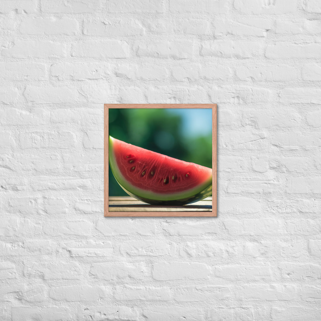 Juicy Watermelon Delight Framed poster 🤤 from Yumify.AI