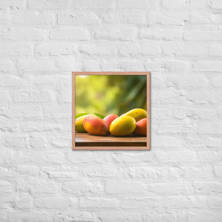 Juicy Mangoes on a Summer Day Framed poster 🤤 from Yumify.AI