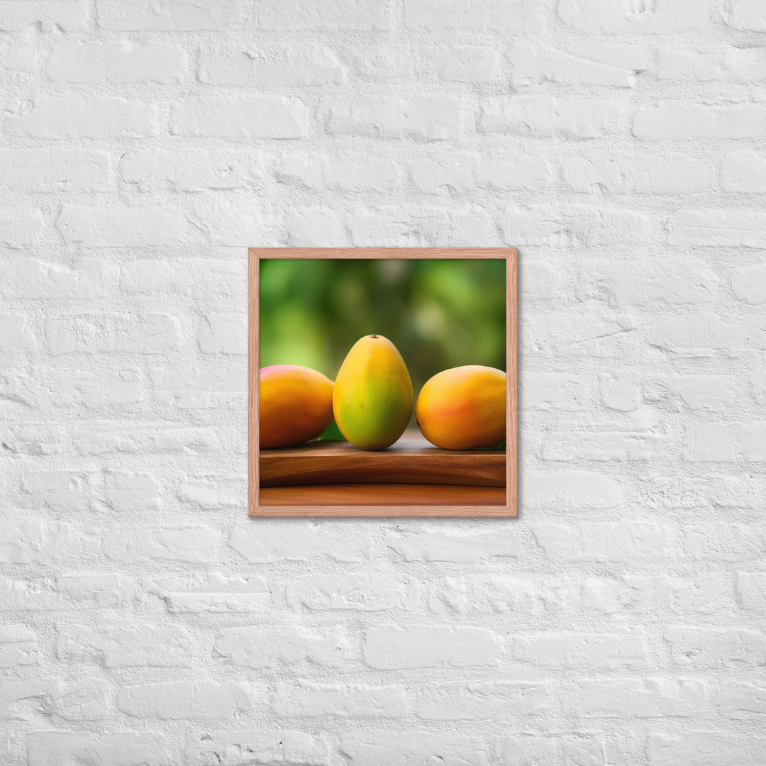 Juicy Mangoes on a Summer Day Framed poster 🤤 from Yumify.AI