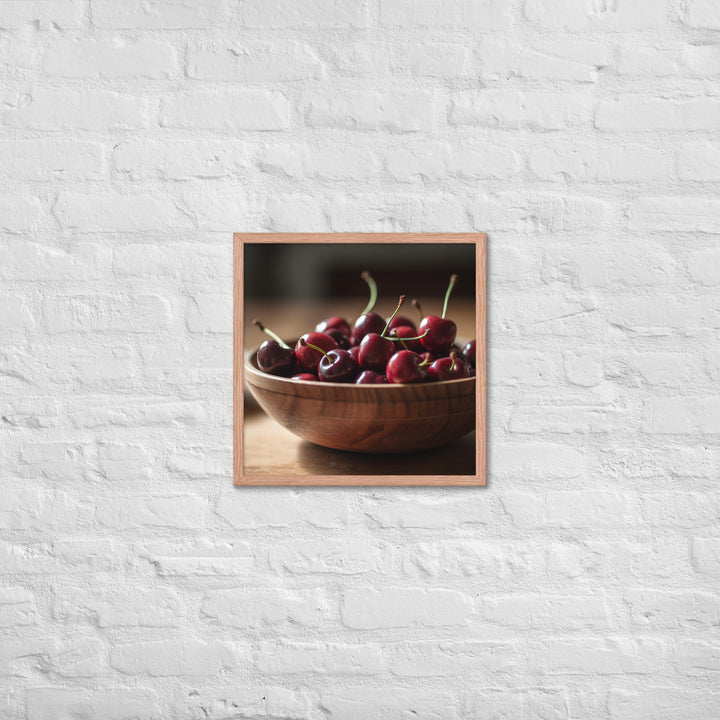 Juicy and Fresh Cherries Framed poster 🤤 from Yumify.AI