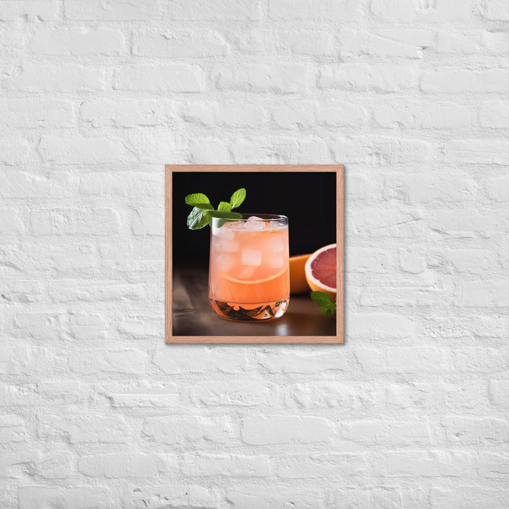 Grapefruit Mocktail Framed poster 🤤 from Yumify.AI