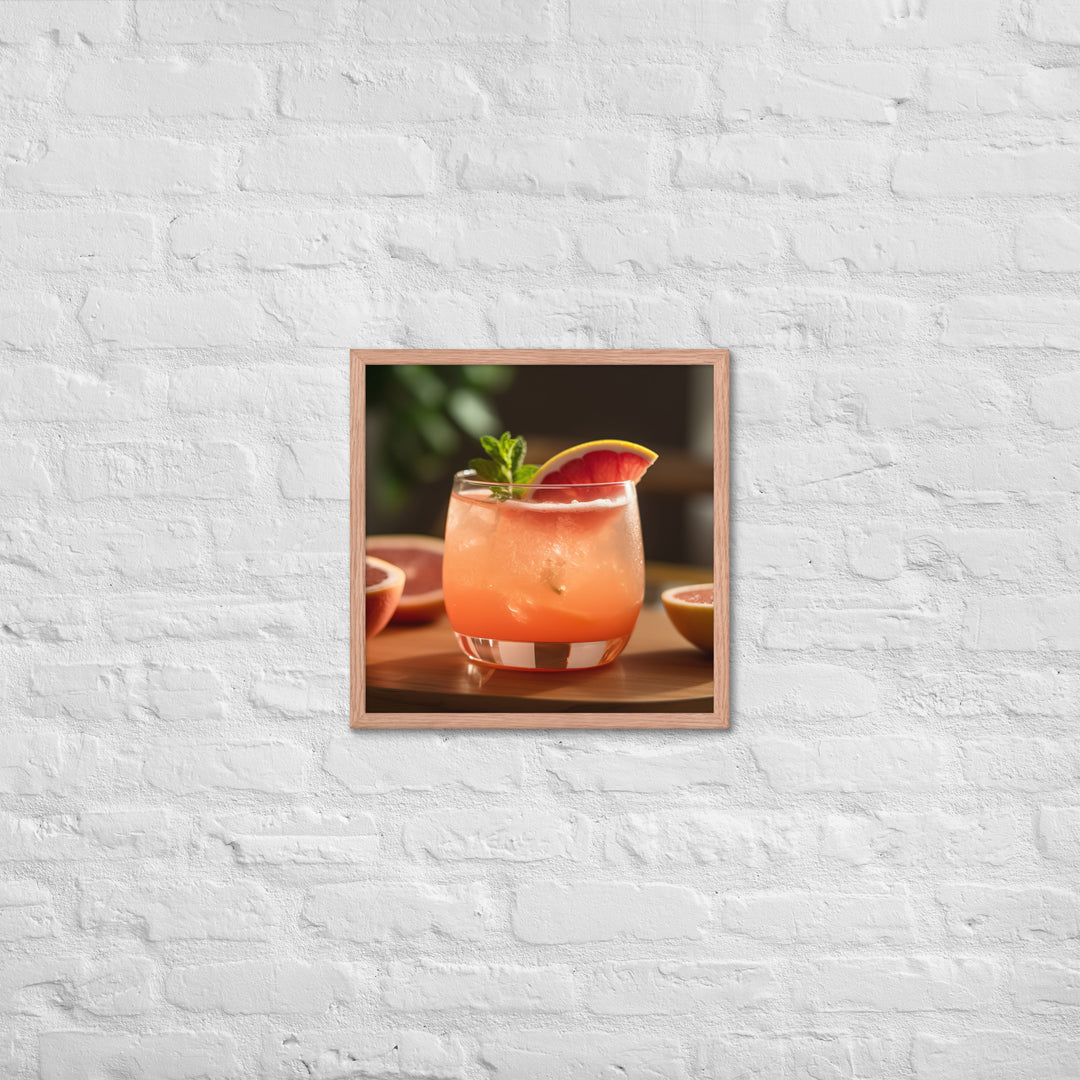 Grapefruit Mocktail Framed poster 🤤 from Yumify.AI