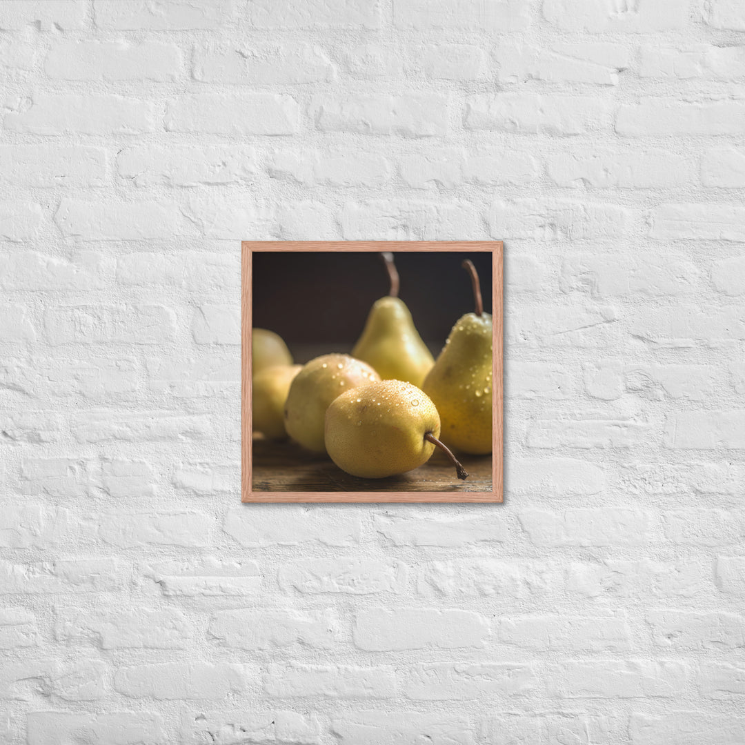 Golden Delicious Pears Framed poster 🤤 from Yumify.AI