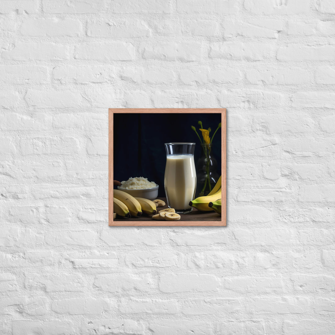 Banana Smoothie Shot Framed poster 🤤 from Yumify.AI