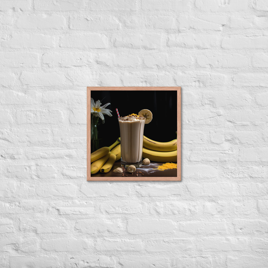 Banana Smoothie Shot Framed poster 🤤 from Yumify.AI