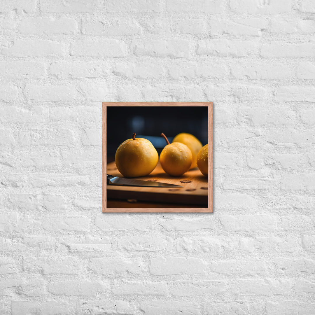 Asian Pears Framed poster 🤤 from Yumify.AI