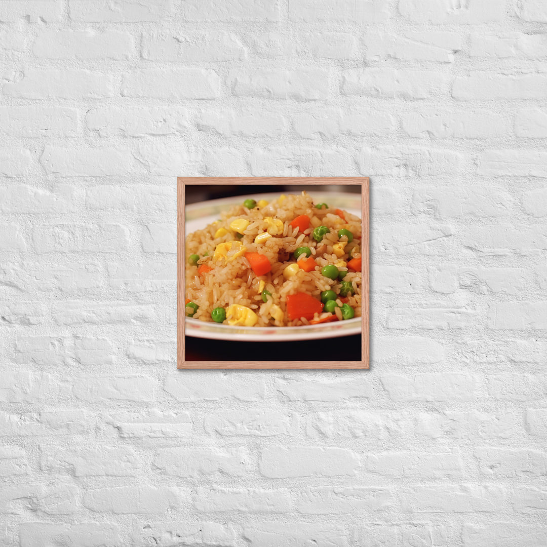 Yangzhou Fried Rice Framed poster 🤤 from Yumify.AI