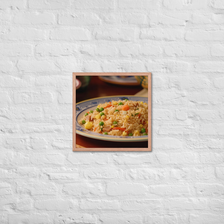 Yangzhou Fried Rice Framed poster 🤤 from Yumify.AI