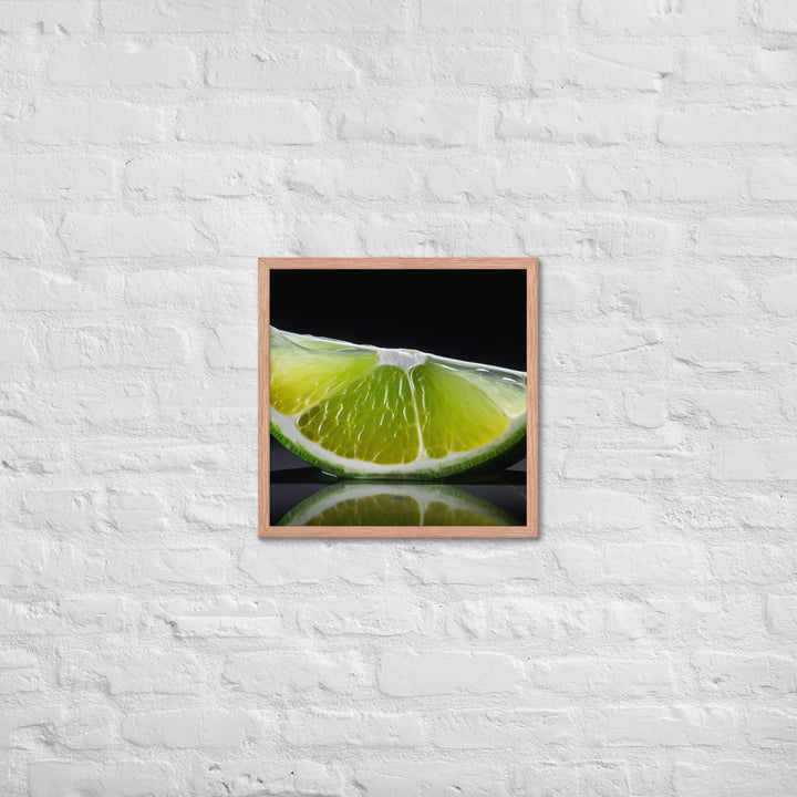 Lime Wedge Framed poster 🤤 from Yumify.AI