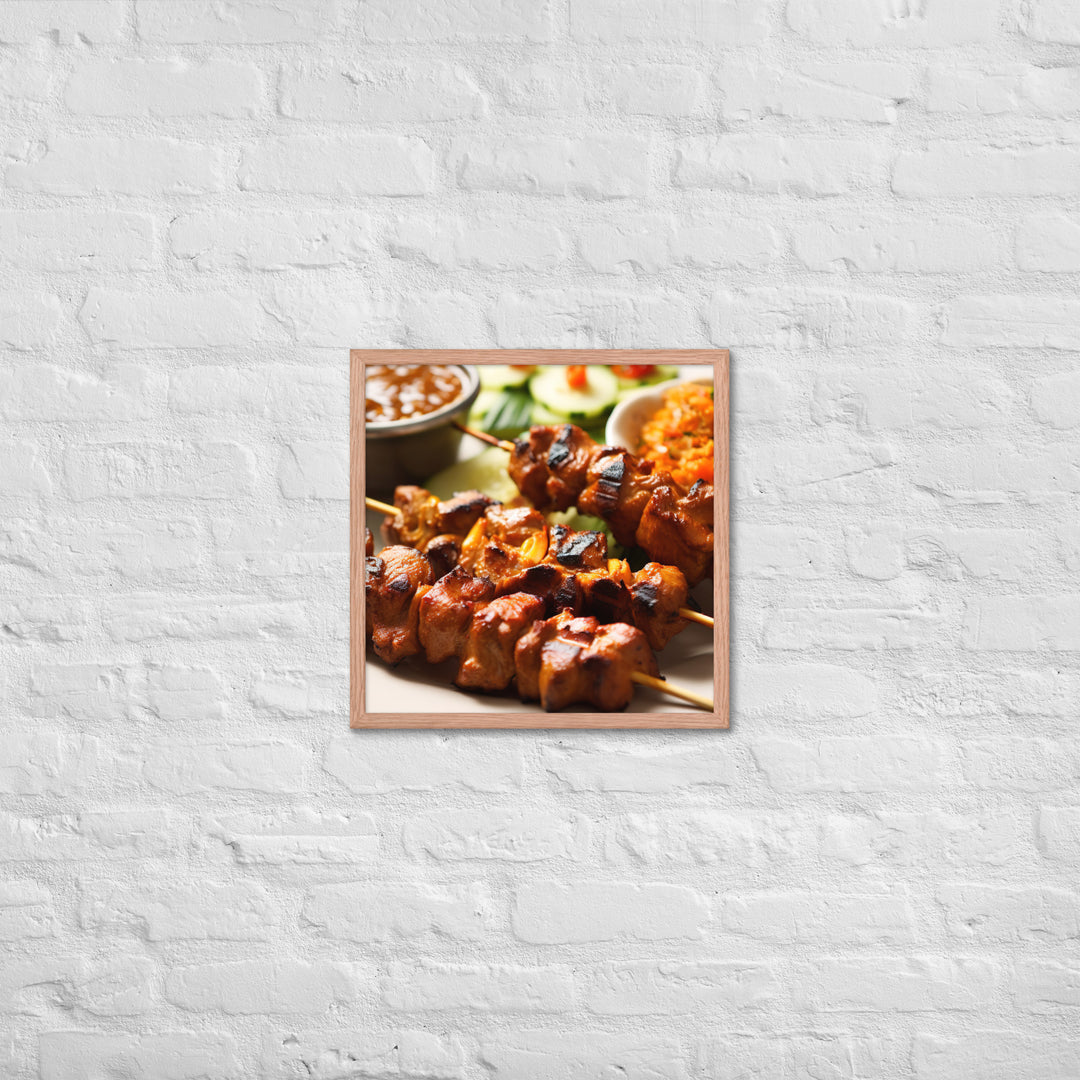 Satay Framed poster 🤤 from Yumify.AI