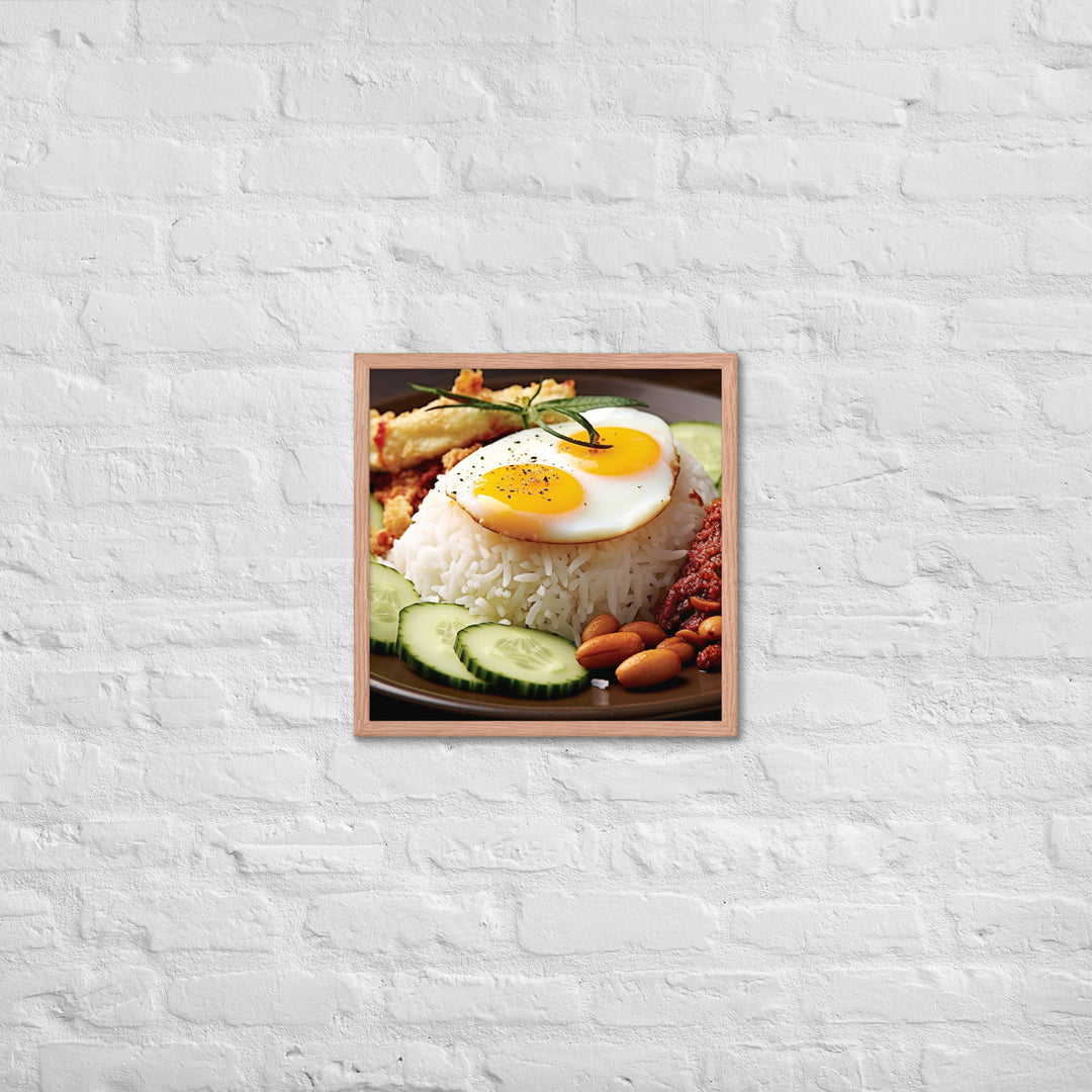 Nasi Lemak Framed poster 🤤 from Yumify.AI