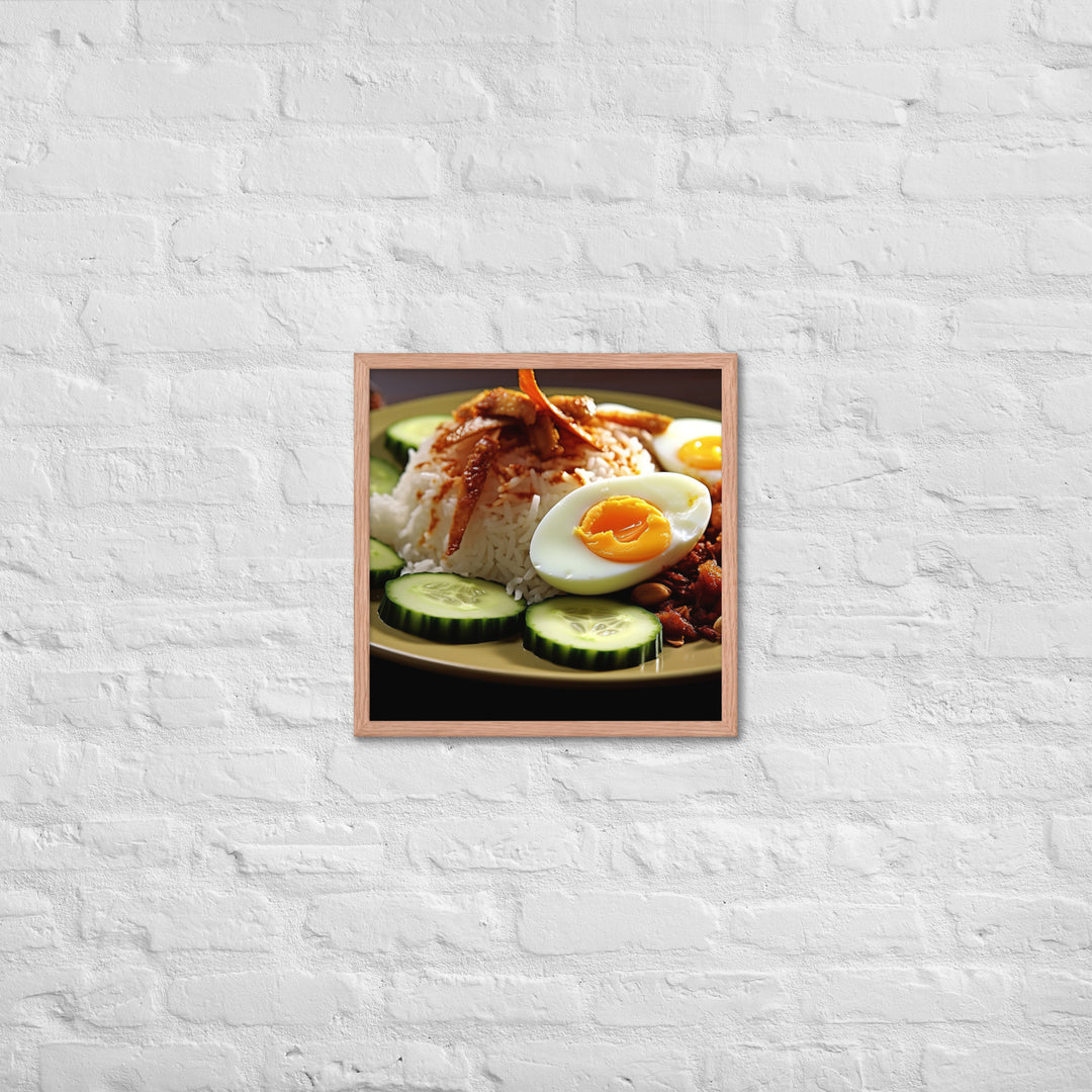 Nasi Lemak Framed poster 🤤 from Yumify.AI