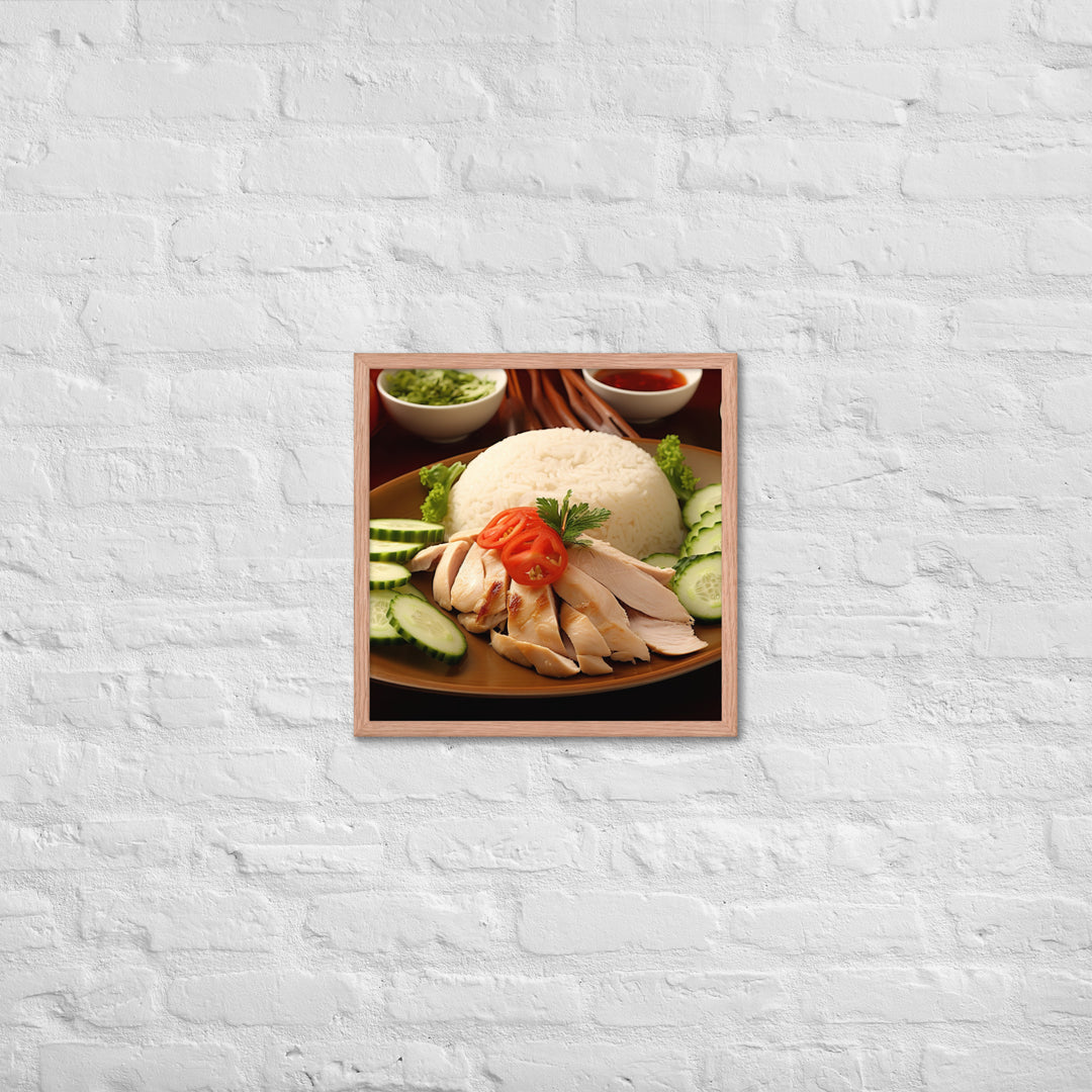 Hainanese Chicken Rice Framed poster 🤤 from Yumify.AI