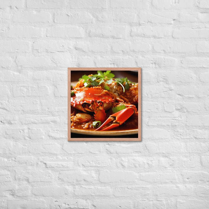 Chili Crab Framed poster 🤤 from Yumify.AI