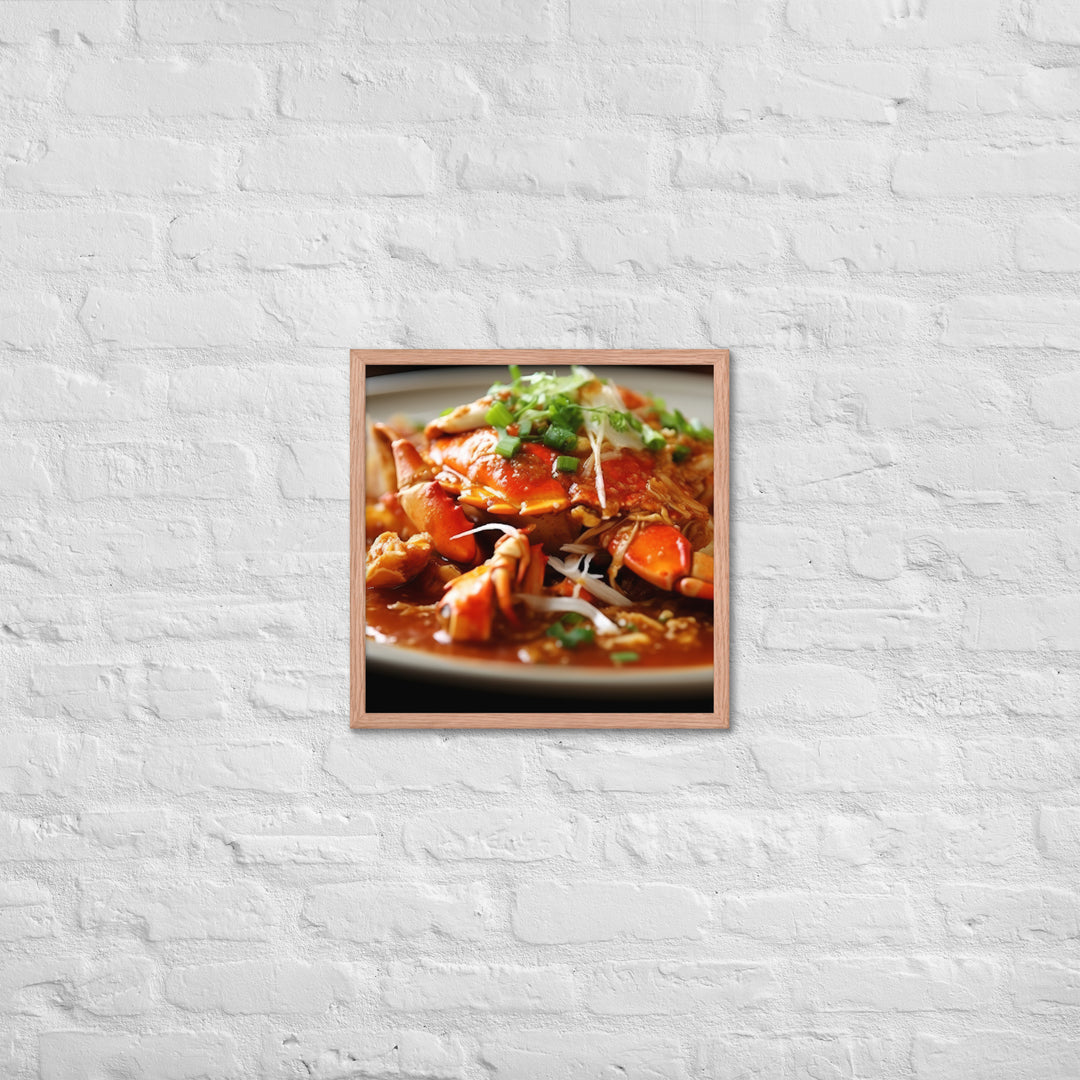 Chili Crab Framed poster 🤤 from Yumify.AI