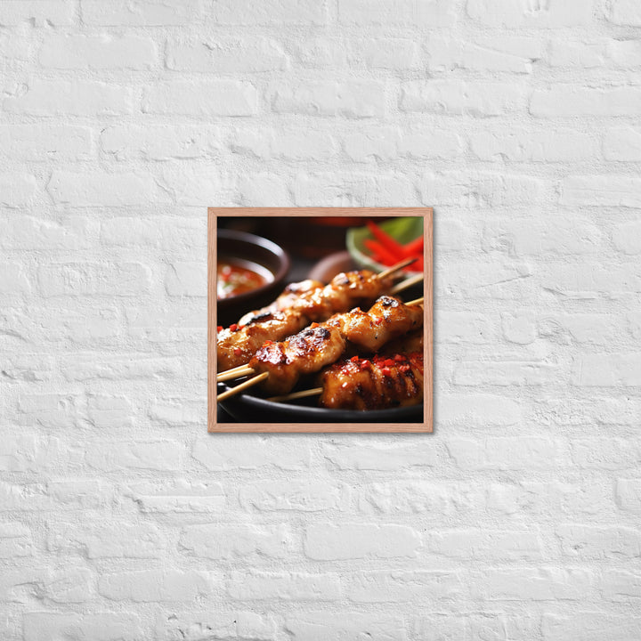 Sate Ayam Framed poster 🤤 from Yumify.AI