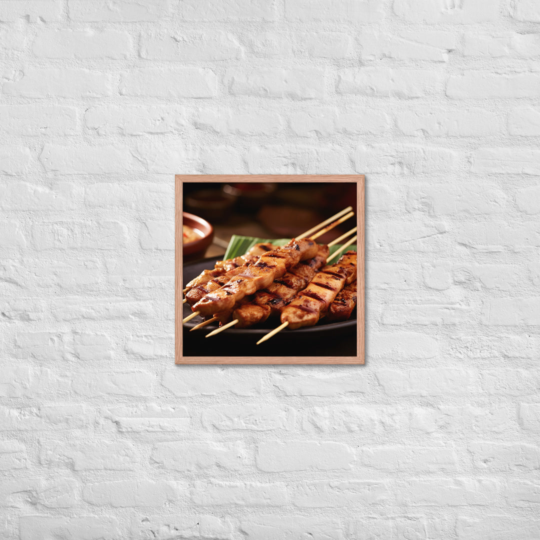 Sate Ayam Framed poster 🤤 from Yumify.AI