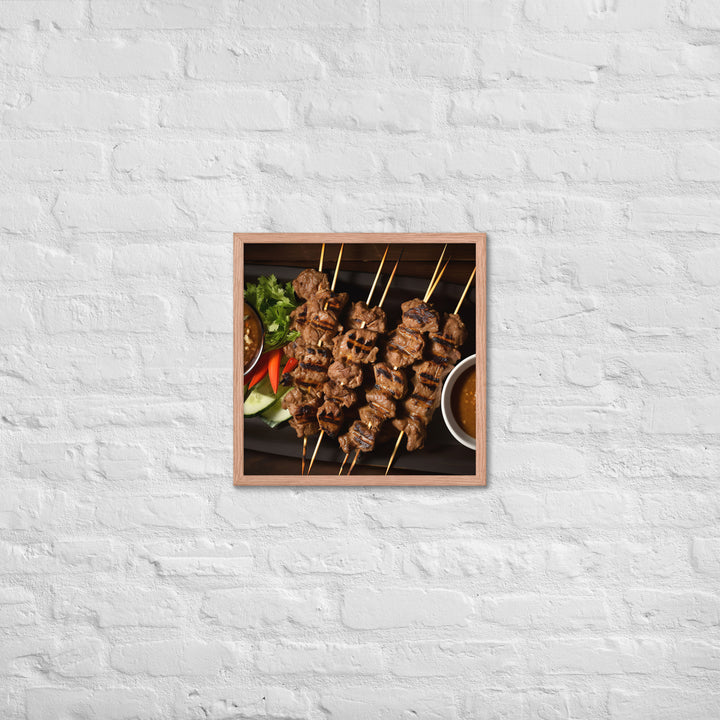 Satay Framed poster 🤤 from Yumify.AI