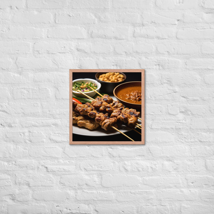 Satay Framed poster 🤤 from Yumify.AI