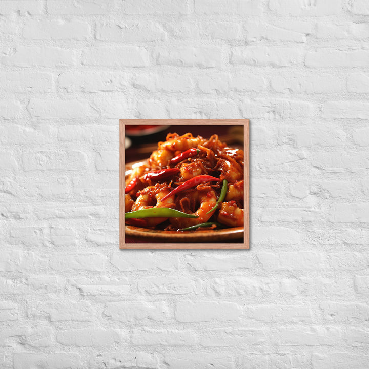 Sambal Goreng Udang Framed poster 🤤 from Yumify.AI