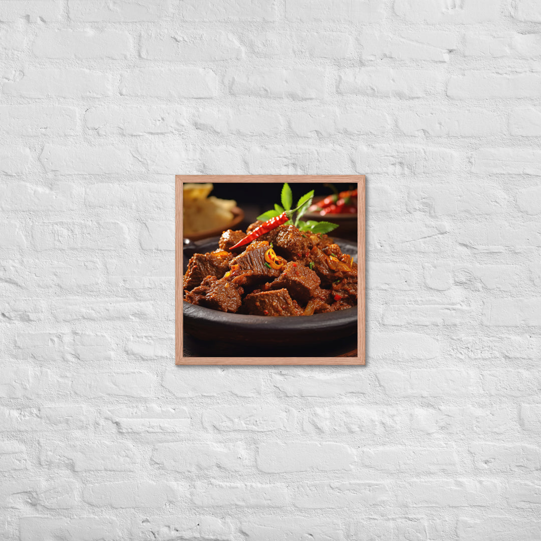 Rendang Framed poster 🤤 from Yumify.AI