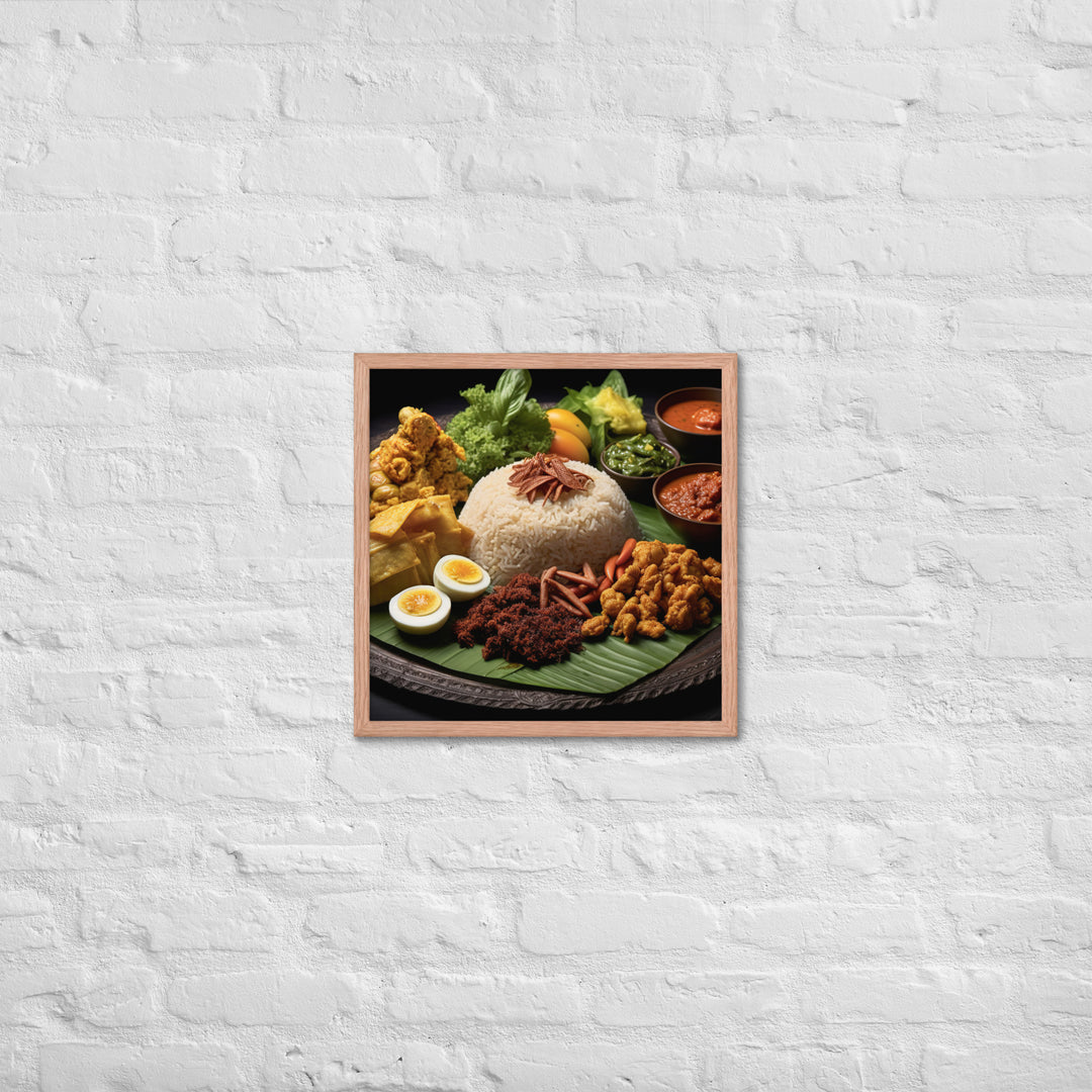 Nasi Padang Framed poster 🤤 from Yumify.AI