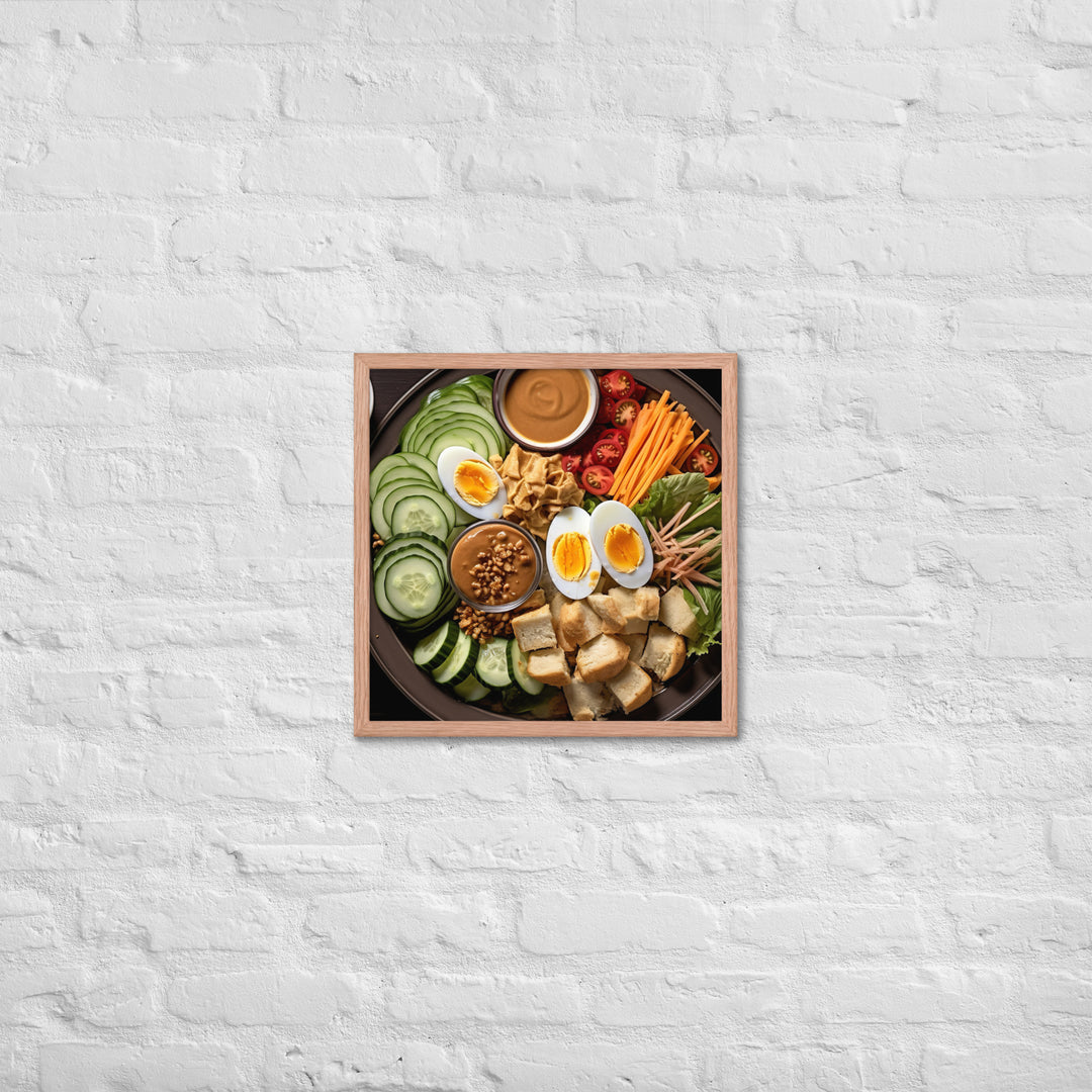 Gado Gado Framed poster 🤤 from Yumify.AI