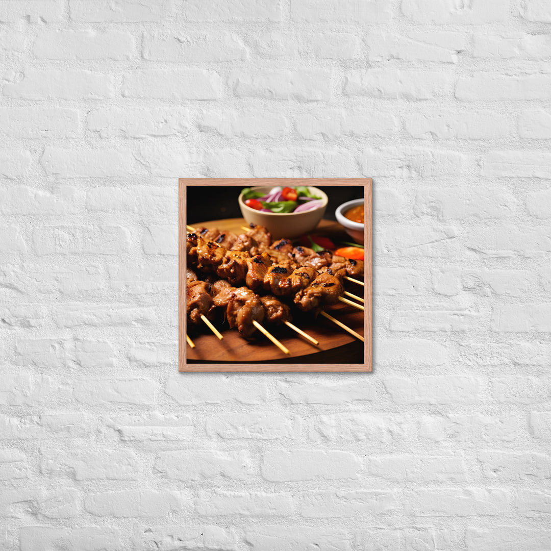 Satay Framed poster 🤤 from Yumify.AI