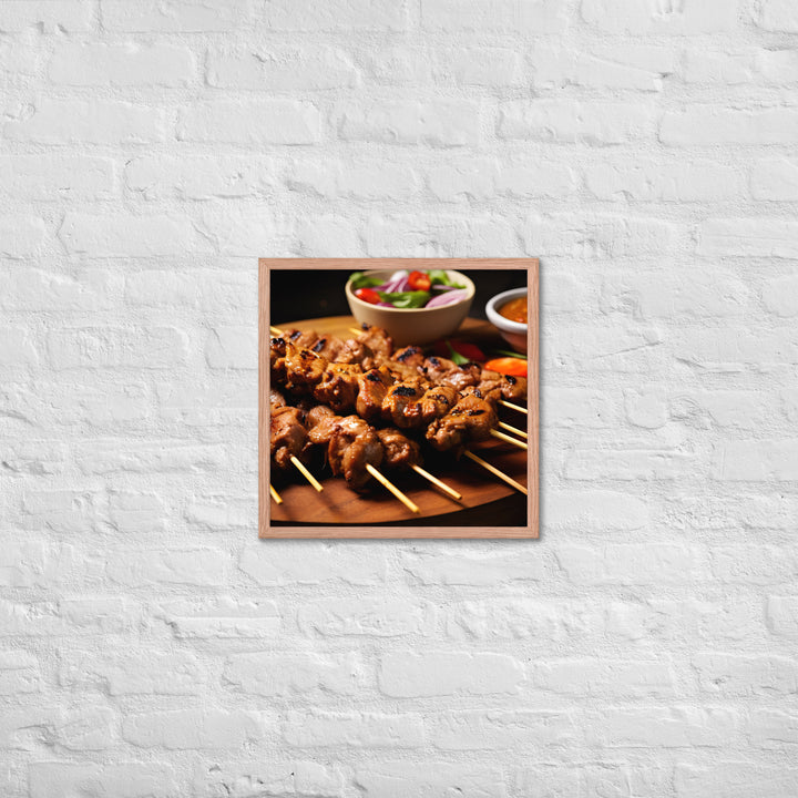 Satay Framed poster 🤤 from Yumify.AI