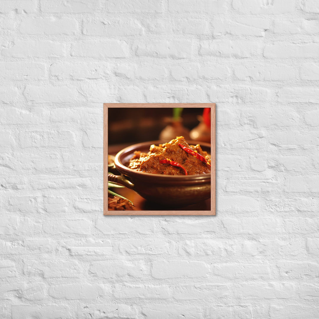 Rendang Framed poster 🤤 from Yumify.AI