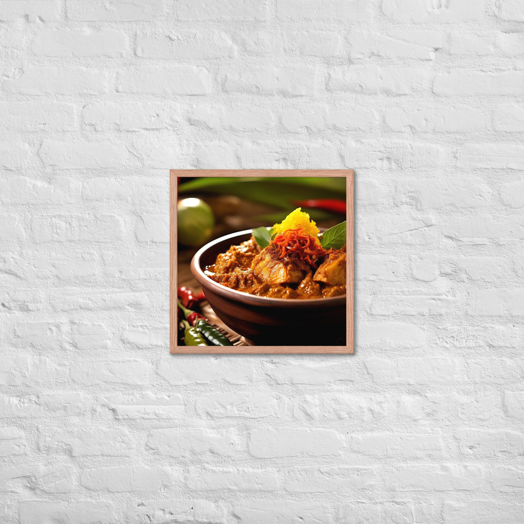 Rendang Framed poster 🤤 from Yumify.AI