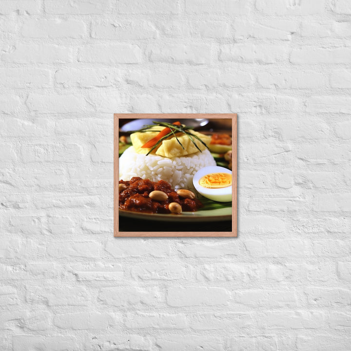 Nasi Lemak Framed poster 🤤 from Yumify.AI