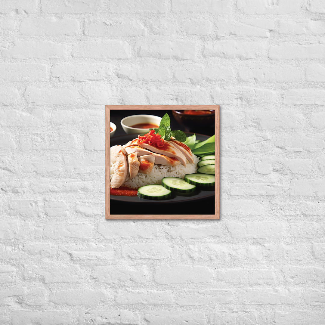 Hainanese Chicken Rice Framed poster 🤤 from Yumify.AI