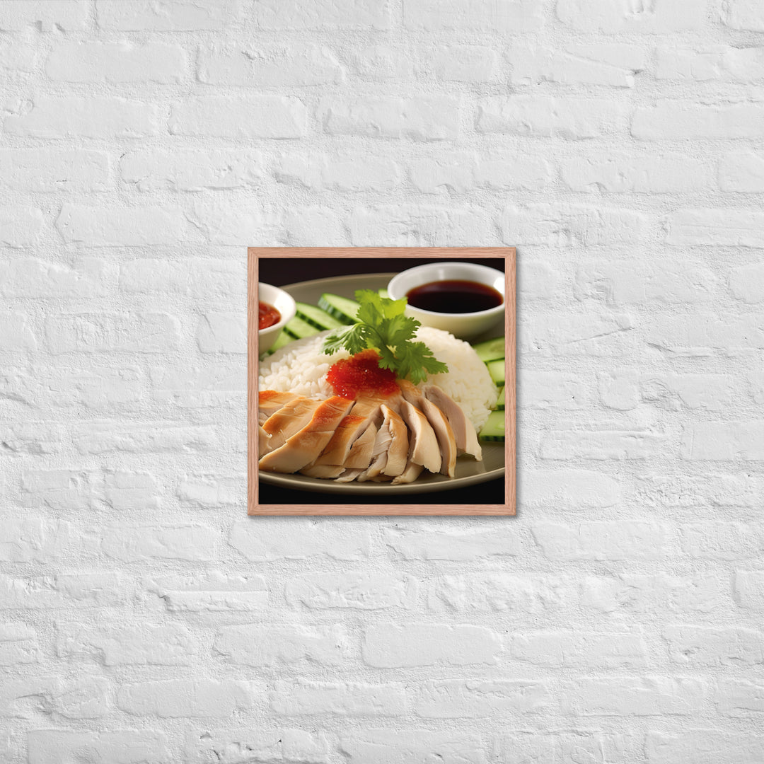 Hainanese Chicken Rice Framed poster 🤤 from Yumify.AI