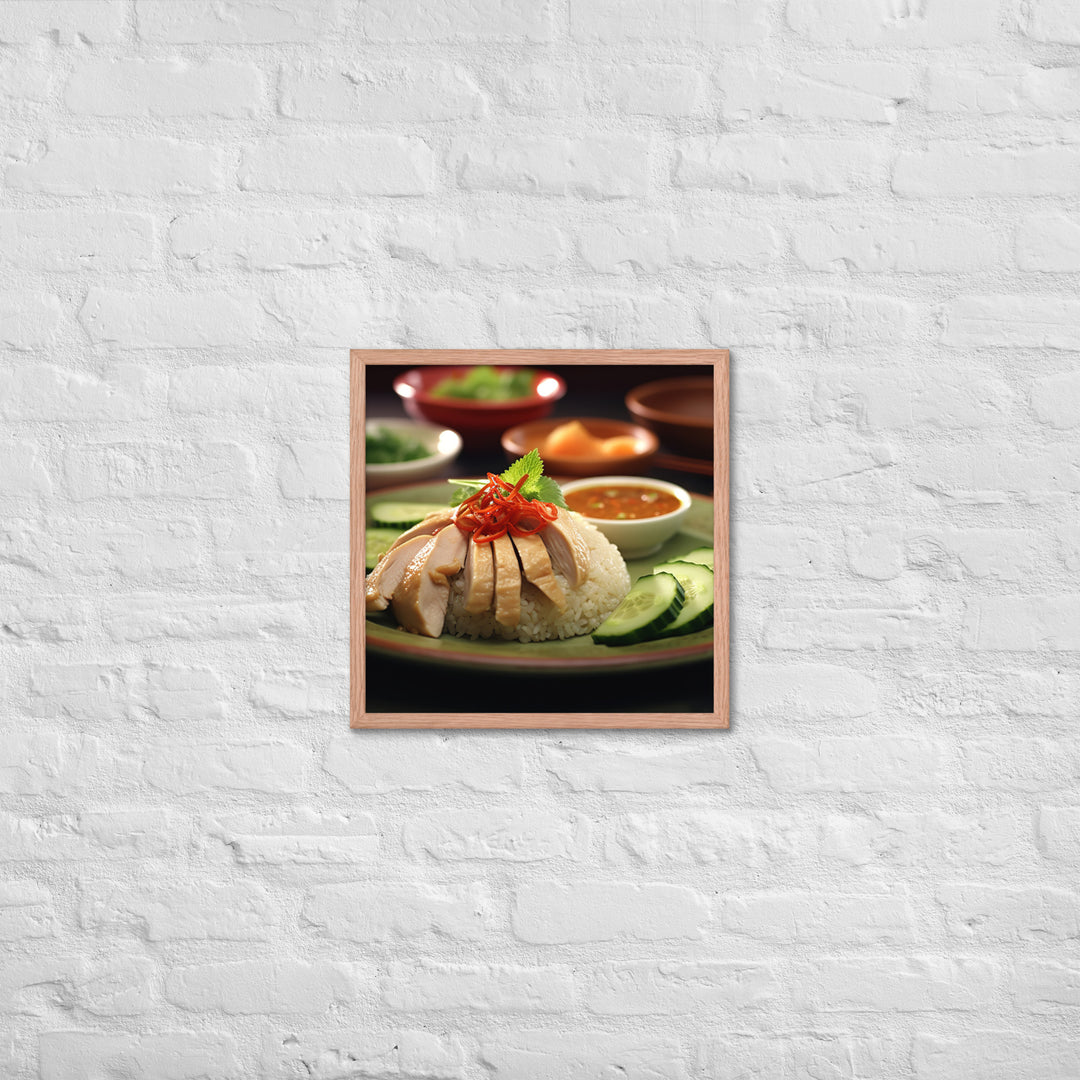 Hainanese Chicken Rice Framed poster 🤤 from Yumify.AI