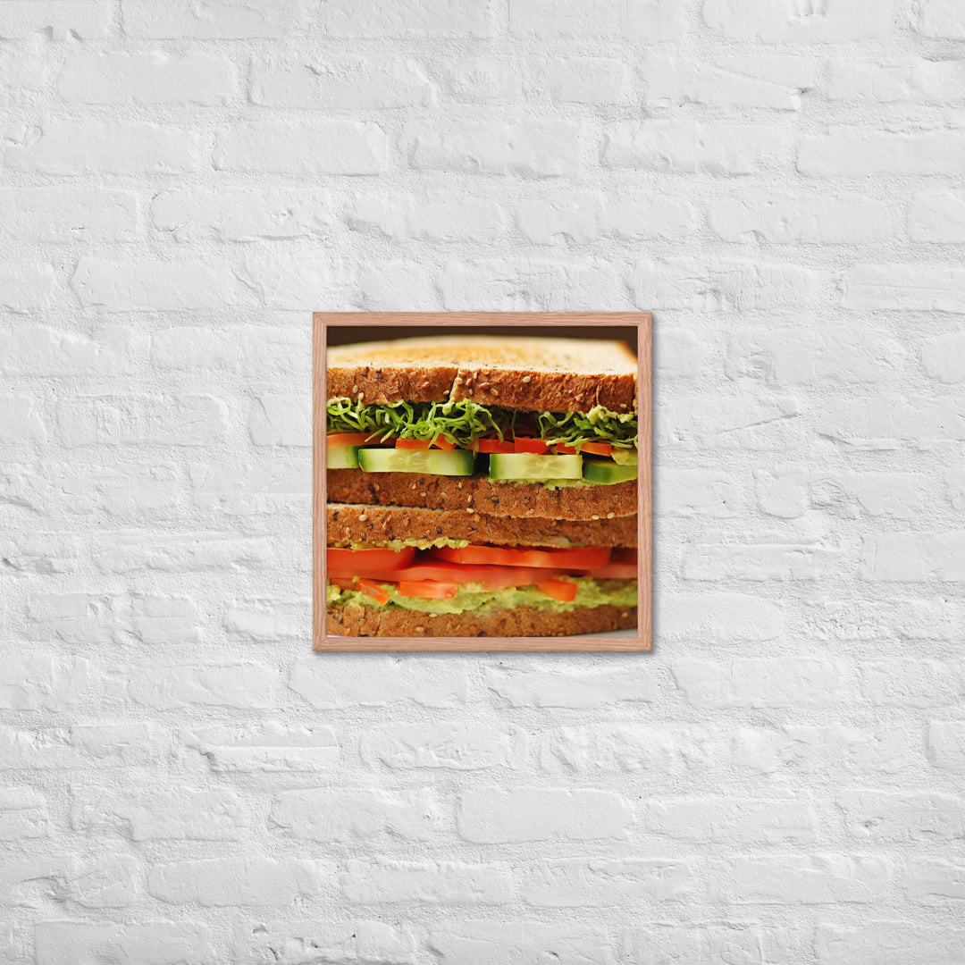 Veggie Sandwich Framed poster 🤤 from Yumify.AI